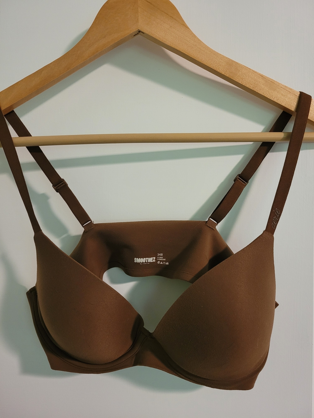 aerie Brown Smooth T-Shirt Bra with Molded Cups